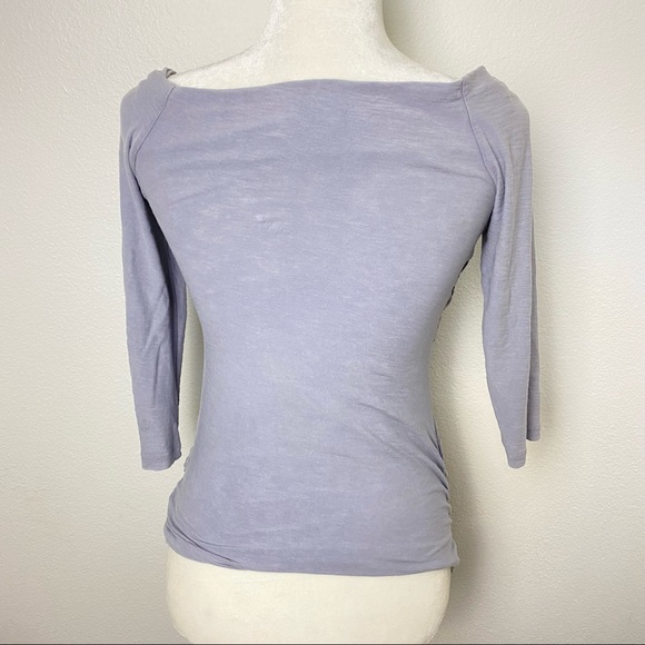 James Perse Cross Front Bare Shoulder Top Sail - Picture 3 of 10